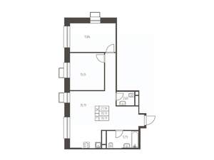 2-к квартира, строящийся дом, 71м2, 15/25 этаж