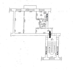 2-к квартира, вторичка, 44м2, 3/4 этаж