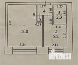 1-к квартира, вторичка, 21м2, 1/5 этаж