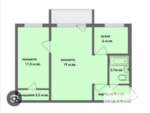 2-к квартира, вторичка, 45м2, 4/5 этаж