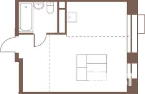 Студия квартира, строящийся дом, 31м2, 20/24 этаж