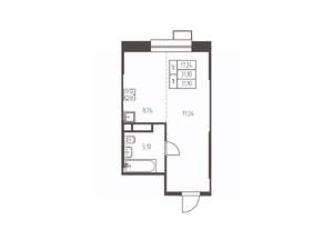 Студия квартира, строящийся дом, 31м2, 10/25 этаж