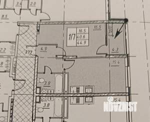 1-к квартира, вторичка, 45м2, 4/17 этаж