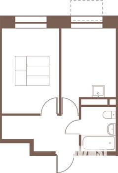 1-к квартира, строящийся дом, 33м2, 10/16 этаж