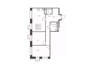 2-к квартира, вторичка, 71м2, 23/25 этаж