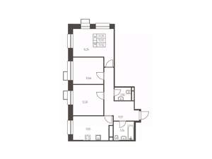 3-к квартира, строящийся дом, 71м2, 4/25 этаж