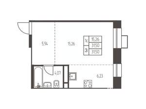 Студия квартира, вторичка, 32м2, 11/12 этаж