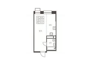 Студия квартира, строящийся дом, 30м2, 11/25 этаж
