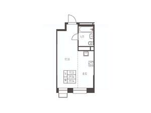 Студия квартира, строящийся дом, 30м2, 3/25 этаж