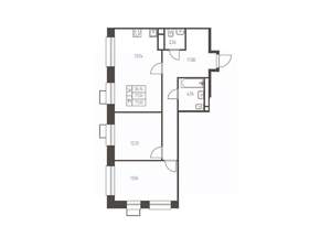 2-к квартира, вторичка, 71м2, 22/25 этаж
