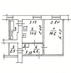 1-к квартира, вторичка, 37м2, 3/3 этаж