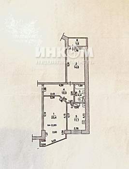 2-к квартира, вторичка, 64м2, 16/17 этаж