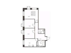 3-к квартира, строящийся дом, 71м2, 11/25 этаж