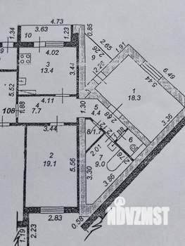 2-к квартира, вторичка, 76м2, 1/10 этаж