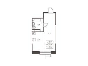 Студия квартира, строящийся дом, 31м2, 15/25 этаж