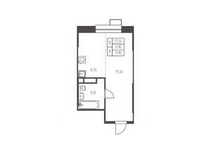 Студия квартира, строящийся дом, 31м2, 11/25 этаж