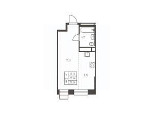 Студия квартира, строящийся дом, 30м2, 25/25 этаж