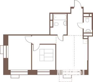 3-к квартира, строящийся дом, 56м2, 4/24 этаж