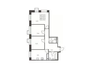 3-к квартира, строящийся дом, 71м2, 4/25 этаж