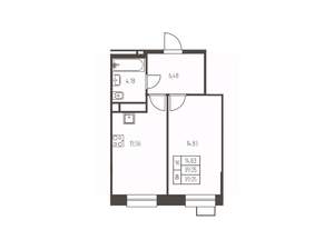 1-к квартира, вторичка, 39м2, 17/25 этаж