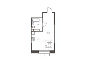 Студия квартира, строящийся дом, 31м2, 3/25 этаж