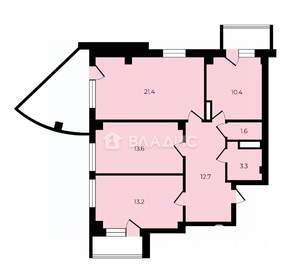 3-к квартира, вторичка, 76м2, 4/12 этаж