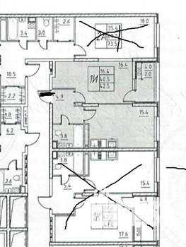 1-к квартира, сданный дом, 44м2, 4/17 этаж