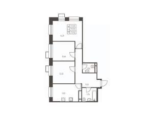 3-к квартира, строящийся дом, 71м2, 10/25 этаж