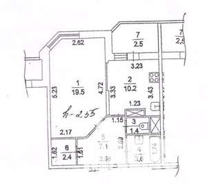 1-к квартира, вторичка, 44м2, 12/15 этаж