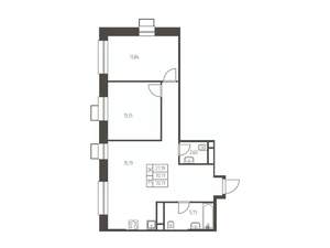 2-к квартира, строящийся дом, 71м2, 2/25 этаж