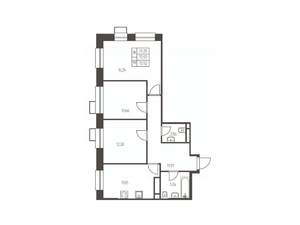 3-к квартира, строящийся дом, 71м2, 14/25 этаж