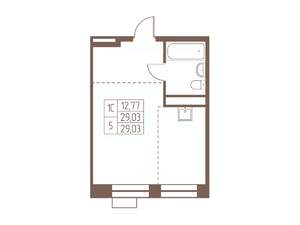 Студия квартира, вторичка, 29м2, 19/24 этаж