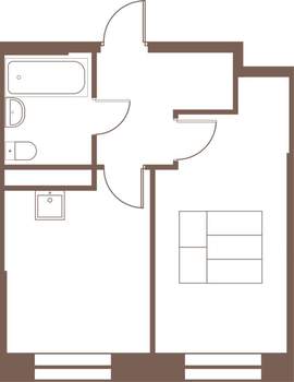 1-к квартира, вторичка, 34м2, 3/24 этаж