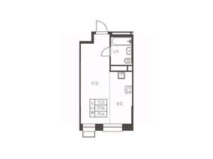 Студия квартира, строящийся дом, 30м2, 8/25 этаж