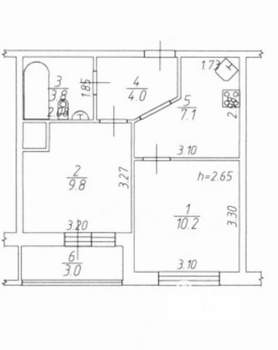 2-к квартира, вторичка, 35м2, 12/19 этаж