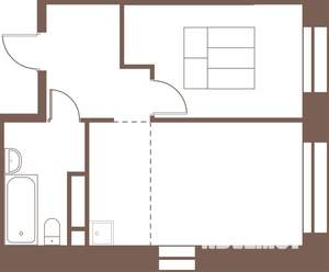 2-к квартира, строящийся дом, 38м2, 22/24 этаж