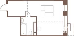 Студия квартира, строящийся дом, 32м2, 6/24 этаж