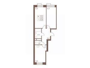 2-к квартира, вторичка, 61м2, 14/24 этаж