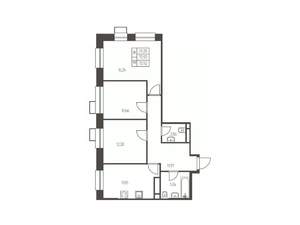 3-к квартира, строящийся дом, 71м2, 25/25 этаж