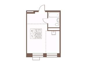 Студия квартира, вторичка, 29м2, 15/24 этаж