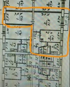 3-к квартира, вторичка, 62м2, 3/5 этаж