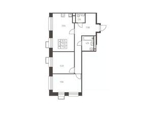 2-к квартира, строящийся дом, 71м2, 4/25 этаж