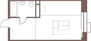 Студия квартира, строящийся дом, 32м2, 12/24 этаж
