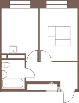 1-к квартира, строящийся дом, 33м2, 4/16 этаж