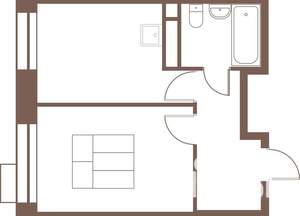1-к квартира, строящийся дом, 33м2, 24/24 этаж