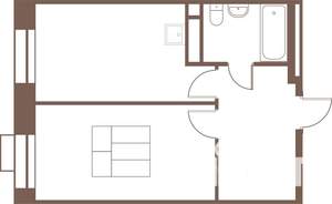 1-к квартира, строящийся дом, 42м2, 17/24 этаж