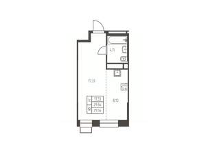 Студия квартира, строящийся дом, 30м2, 14/25 этаж