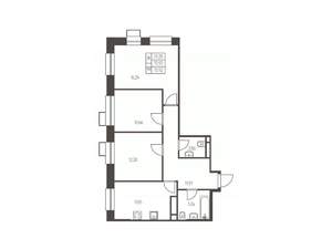 3-к квартира, строящийся дом, 71м2, 12/25 этаж