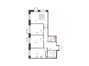 3-к квартира, строящийся дом, 71м2, 22/25 этаж